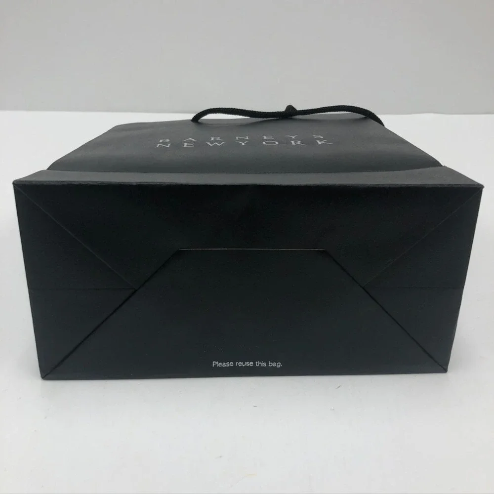 Barneys New York Authentic Black Gift Paper Shopping Bag 8x9.5x4